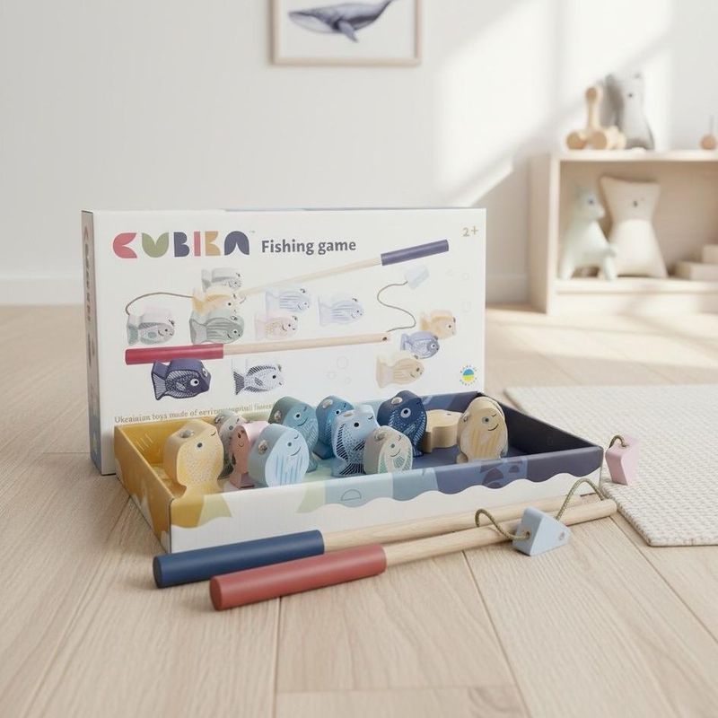 Fiskespill med Magneter - Tre | Cubika