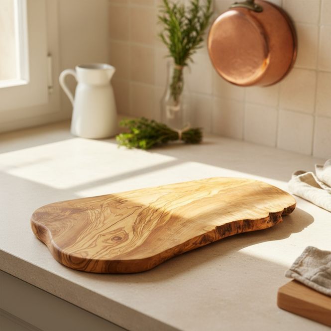 Hovedbilde Håndlaget Skjærebrett - Oliventre