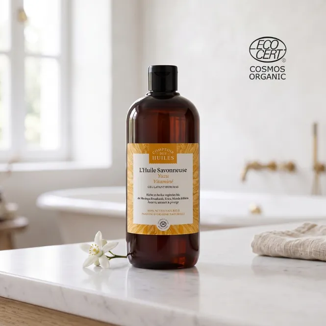 Hovedbilde Økologisk Dusjolje - Yuzu og Moringa (500 ml) | Comptoir des Huiles