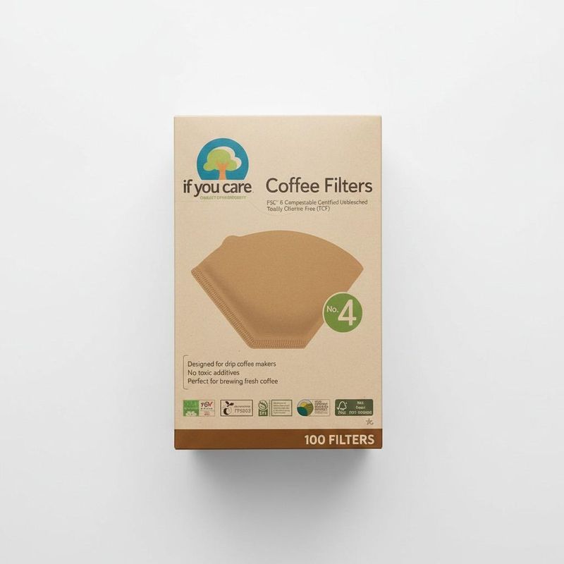 Kaffefilter - Ubleket (100 stk) | If You Care