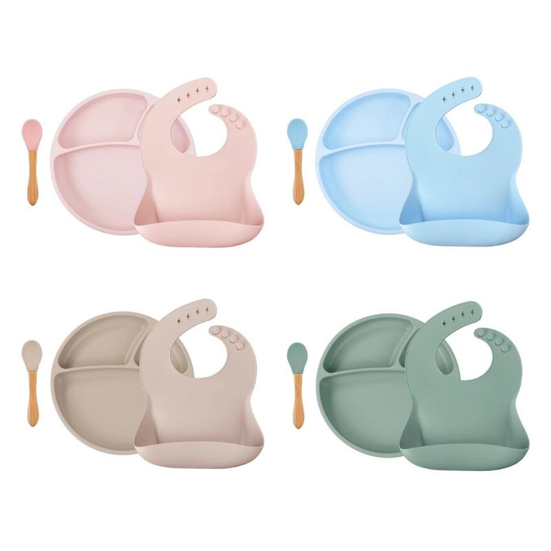 Spisesett (3-pk) - Food-grade Silikon