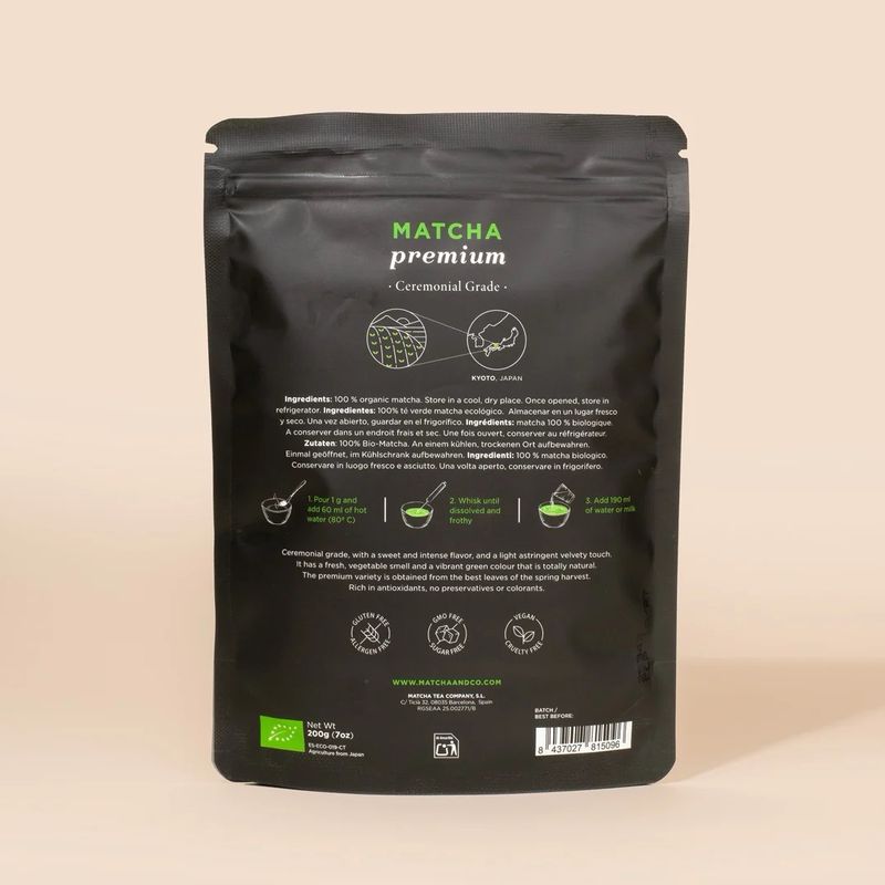 Premium Matchapulver - Økologisk (200 g) | Matcha & Co