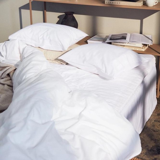 Hovedbilde Laken i Økologisk Bomull - Hvit (160x260 cm)