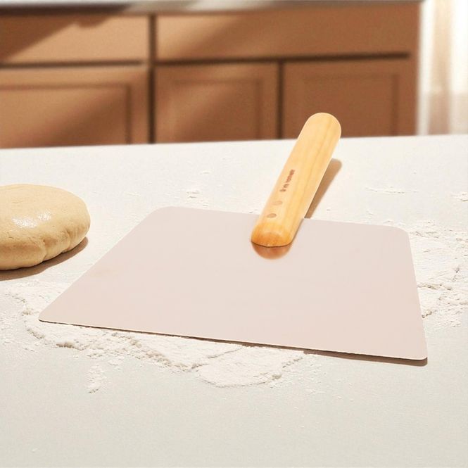 Hovedbilde Deigskrape med Håndtak - Bjørk og Rustfritt Stål
