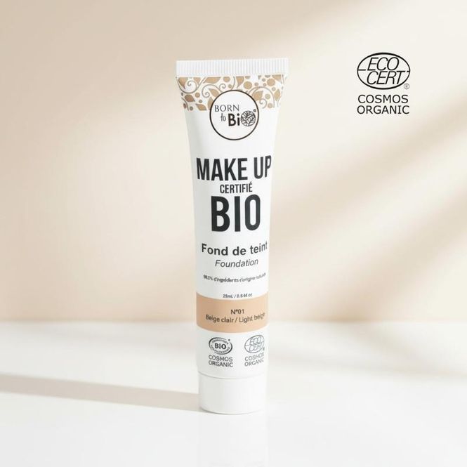 Hovedbilde Organic Foundation - Light Beige N1 | Born to Bio