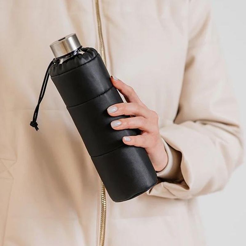 Drikkeflaske i Glass - Puffy Black (750 ml)