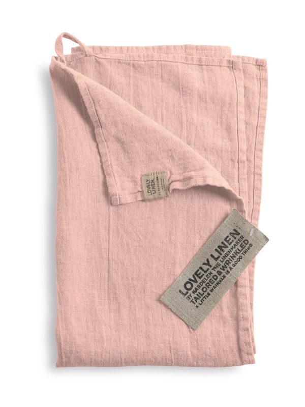 Kjøkkenhåndkle i Lin - Ferskenrosa | Lovely Linen