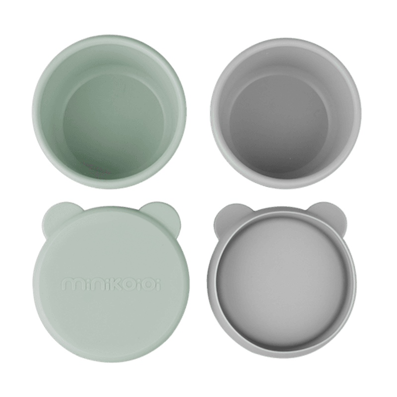 Silikonskål med Lokk 2-pk - Food-grade Silikon